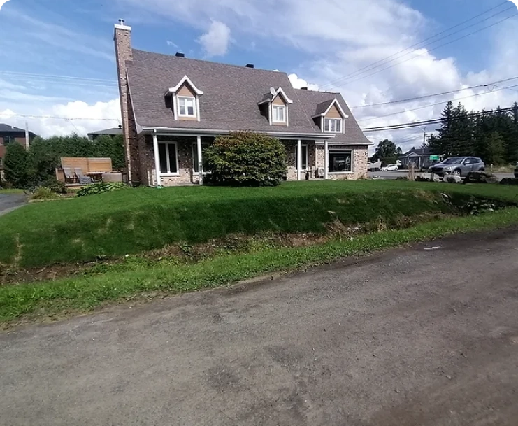 Nivellement du sol et pose de pelouse img